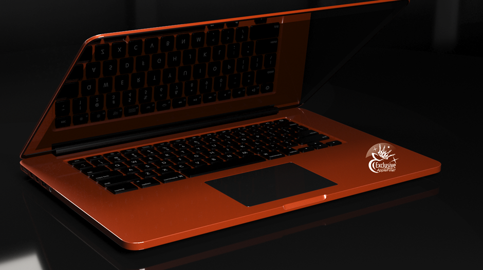 Купить эксклюзивный MacBook Pro оранжевый